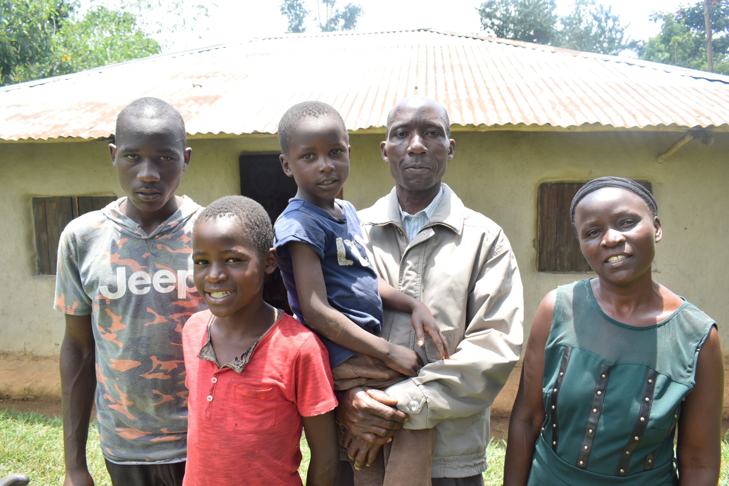 Hezron with his wife and three of their children. 