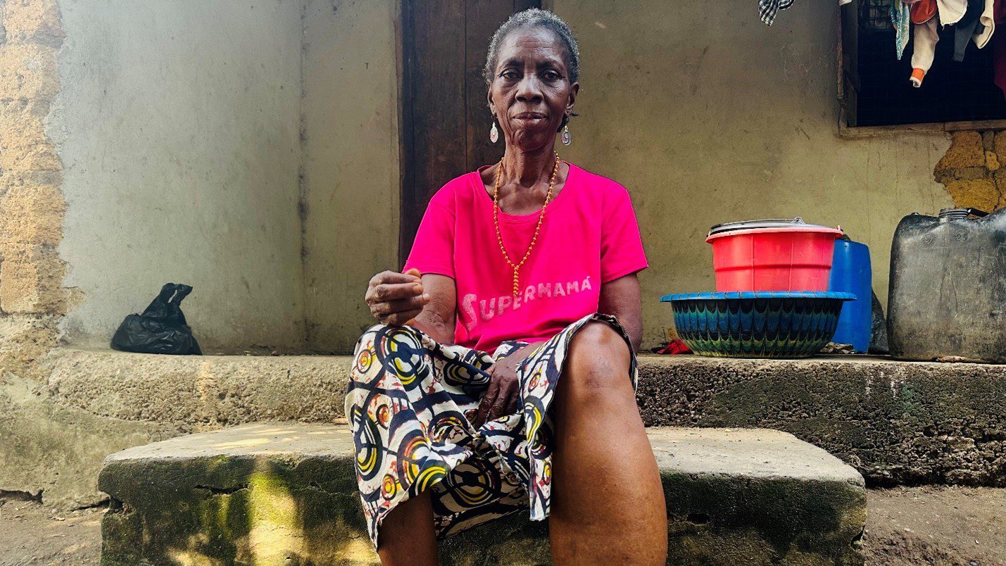 Elephantiasis not only destroyed Rukoh Kana’s ability to work, but her husband left her after she was exposed to accusations of witchcraft. Treatment helps reduce her pain enough to tend to household chores and care for her children and grandchildren.