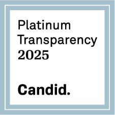 Graphic design featuring "Candid" with Platinum Seal of Transparency 2025.