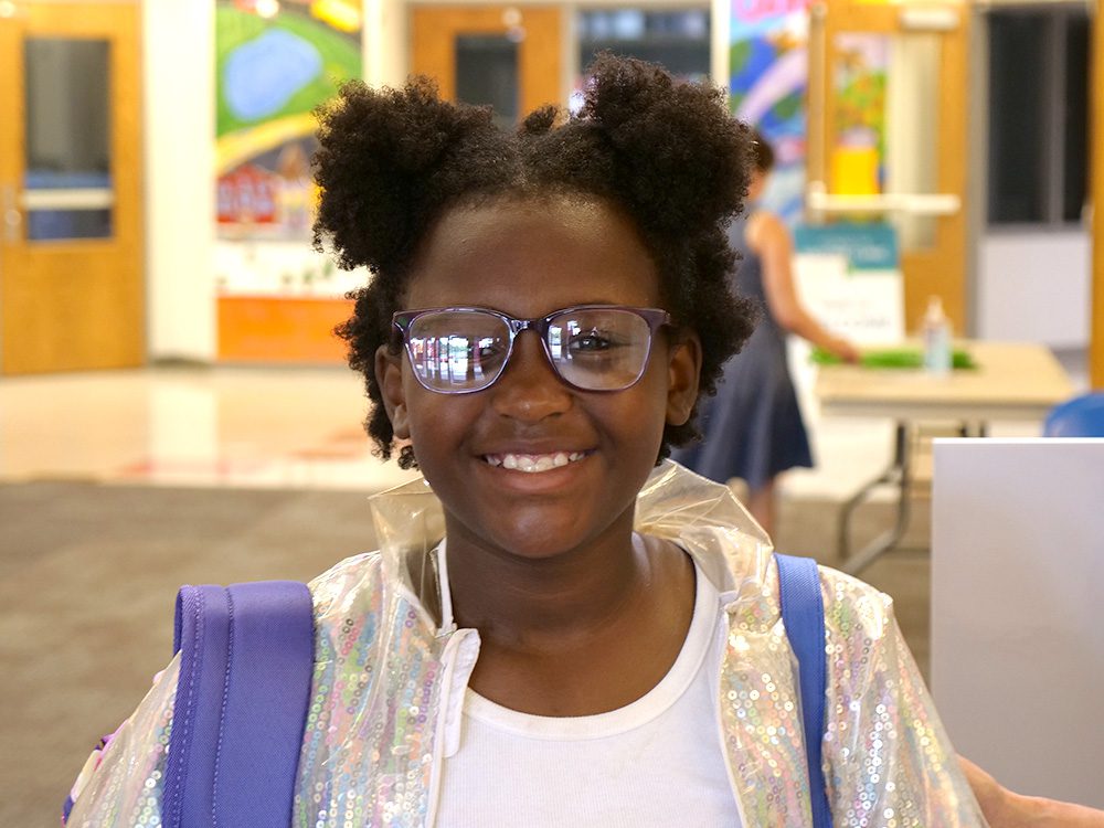 Student in Minnesota receives free eye glasses.