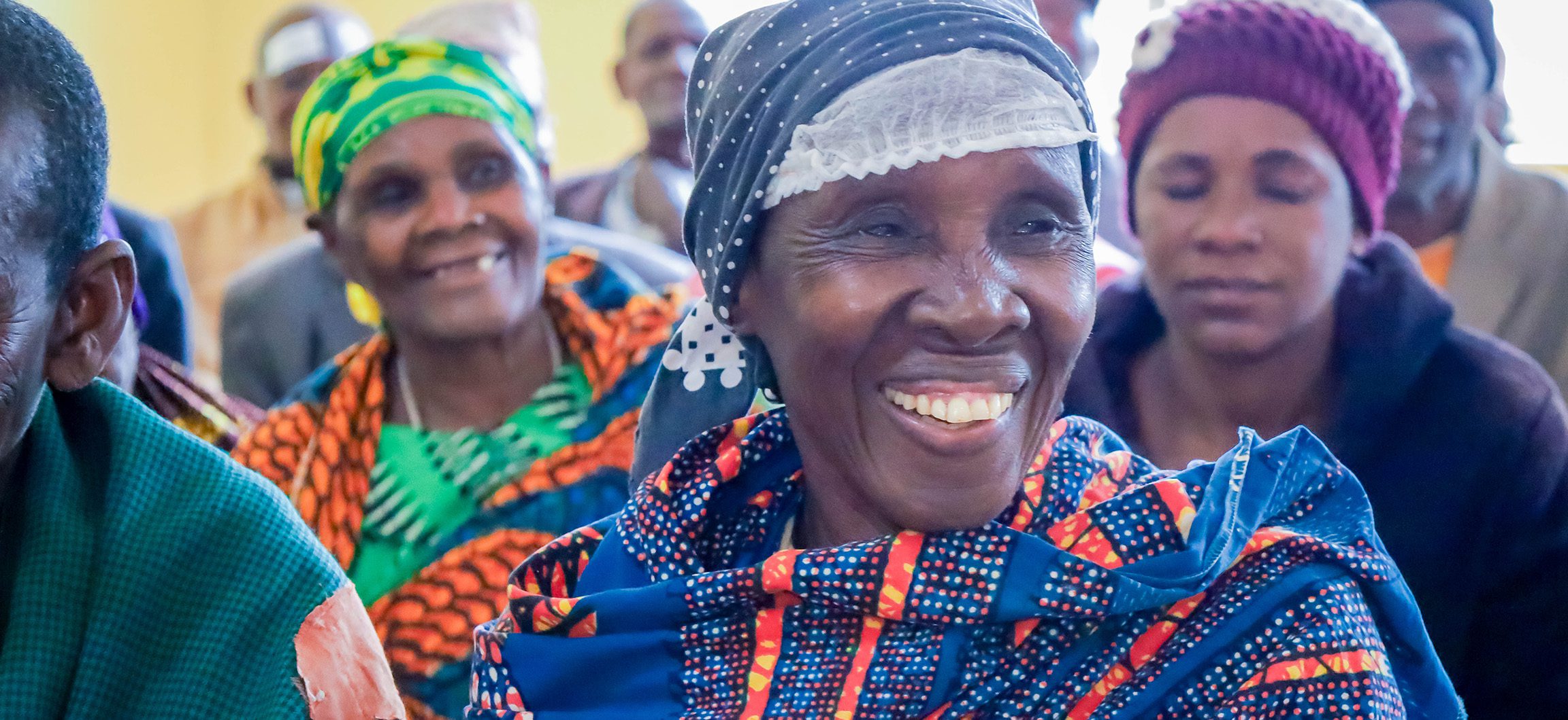 Woman in Tanzania happy to receive cataracts treatment.