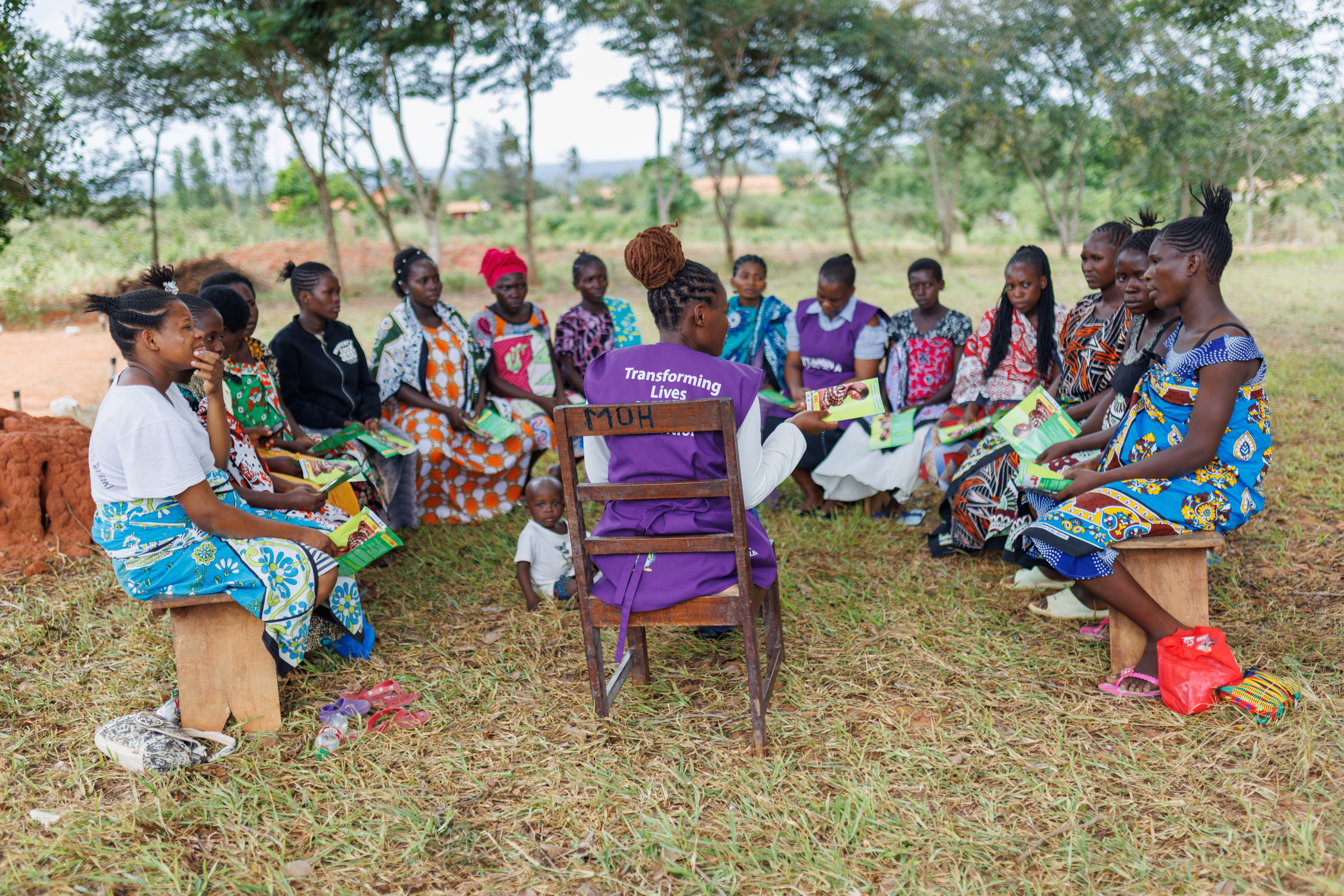 Peer support group meeting in Kenya