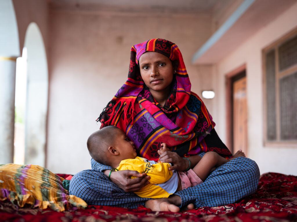 Mother and child in Nepal after USAID termination