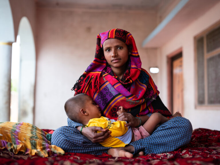 Mother and child in Nepal after USAID termination
