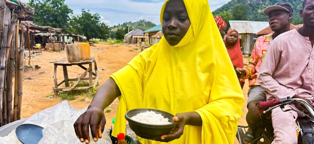 Jummai at her income generating business