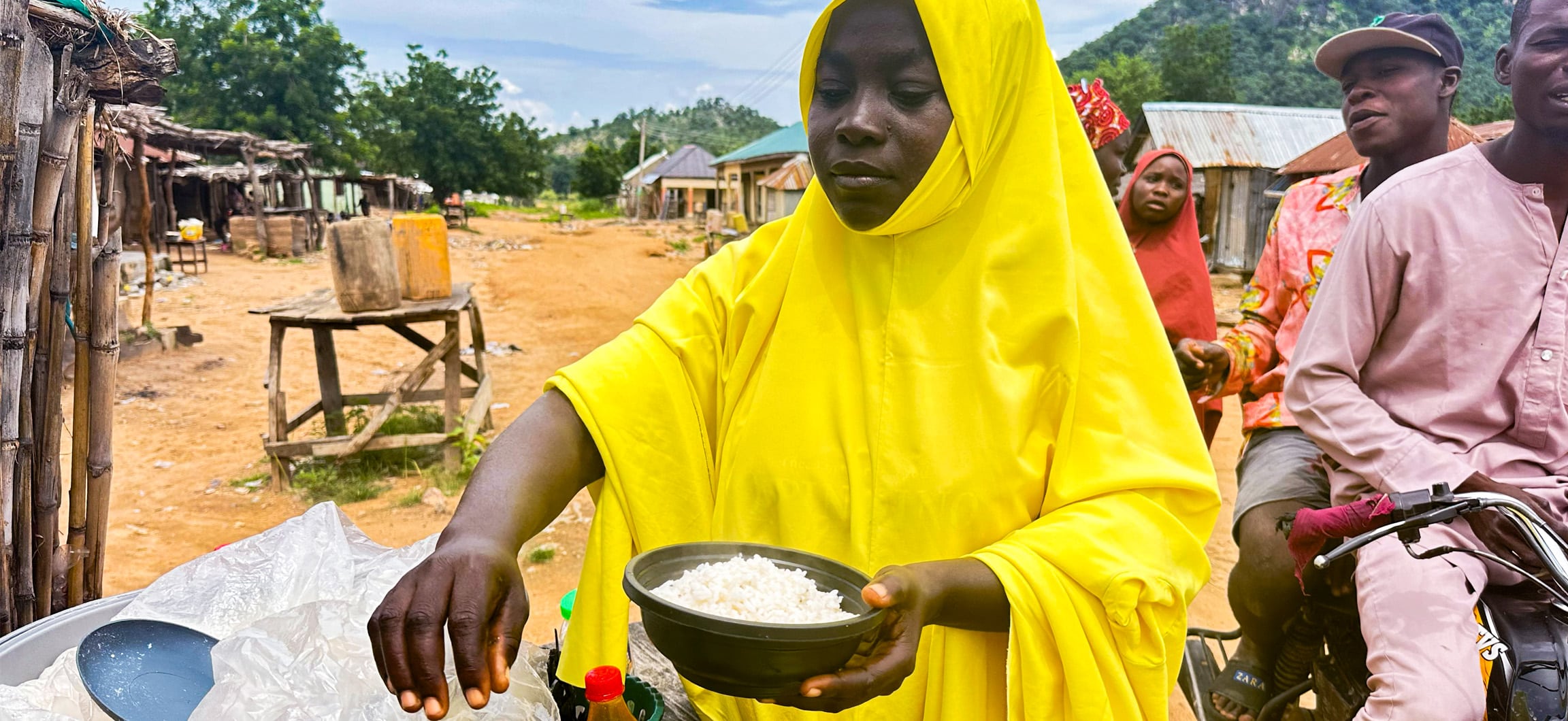 Jummai at her income generating business