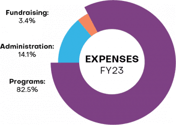 Expenses chart for fiscal year 2023