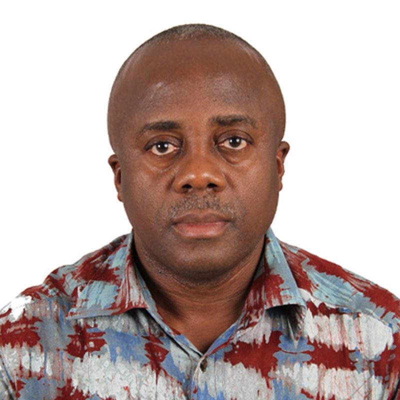 middle-aged man colorful patterned shirt portrait