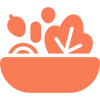 Bowl of fresh vegetables and greens close-up